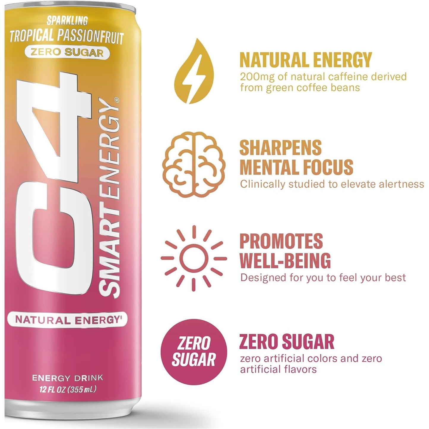 C4 Energy Smart Bebida Pack 12 Latas - Suplefit Mx