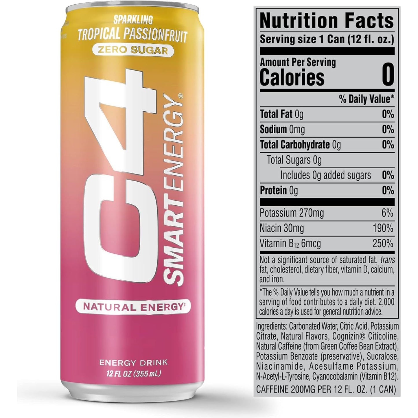 C4 Energy Smart Bebida Pack 12 Latas - Suplefit Mx