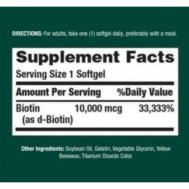 Biotina 10,000mcg - Suplefit Mx