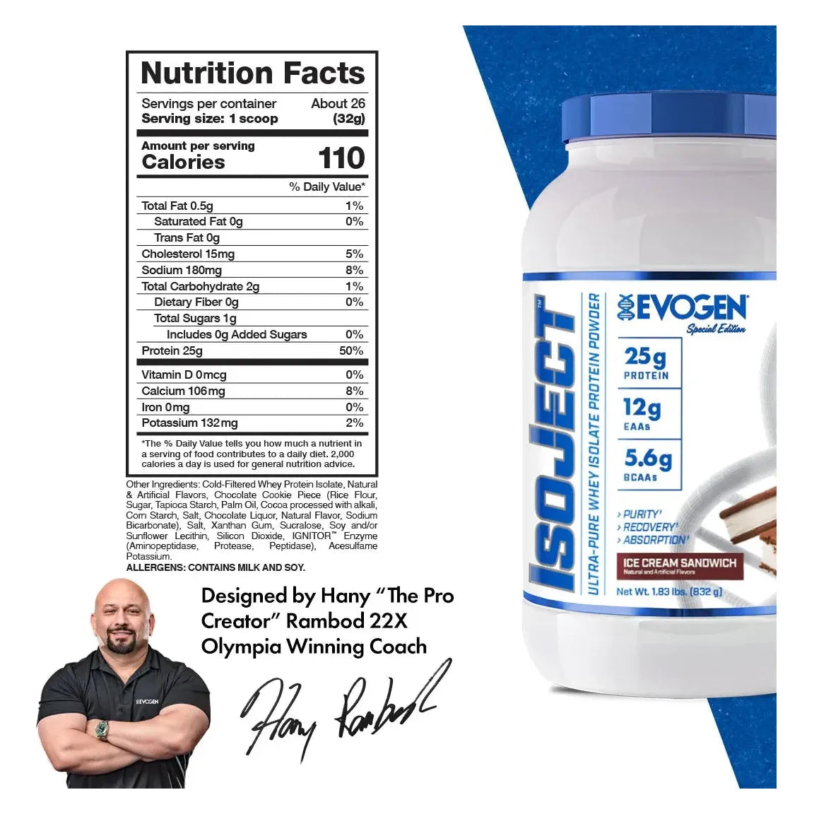 ISOJECT ULTRA-PURE WHEY ISOLATE PROTEIN POWDER 26 SERVICIOS