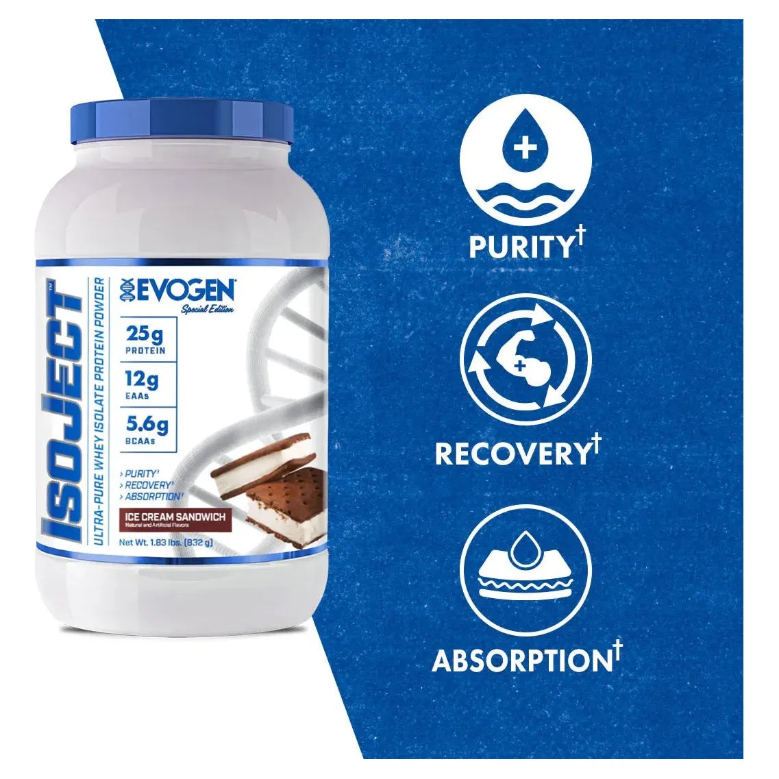 ISOJECT ULTRA-PURE WHEY ISOLATE PROTEIN POWDER 26 SERVICIOS