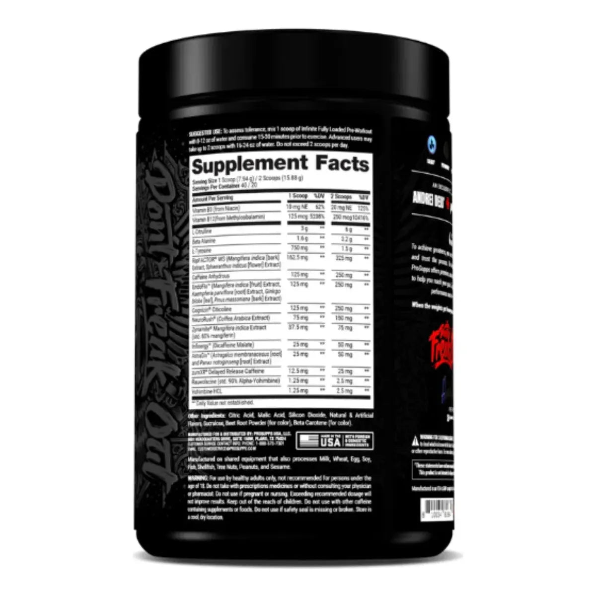 Pro Sereies Infinite Pre-Workout Andrei Deiu 40 servicios