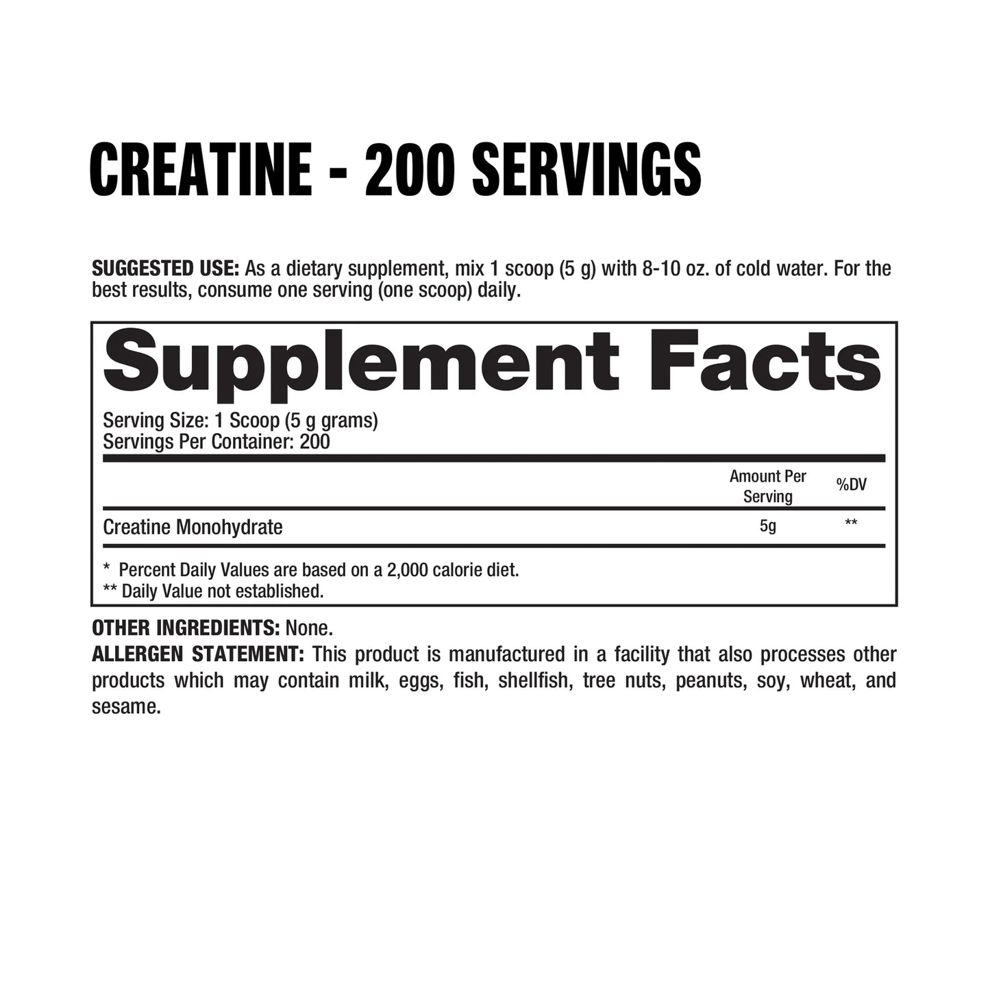 Creatina Monohidratada Dragon Pharma Sin Sabor 1kg