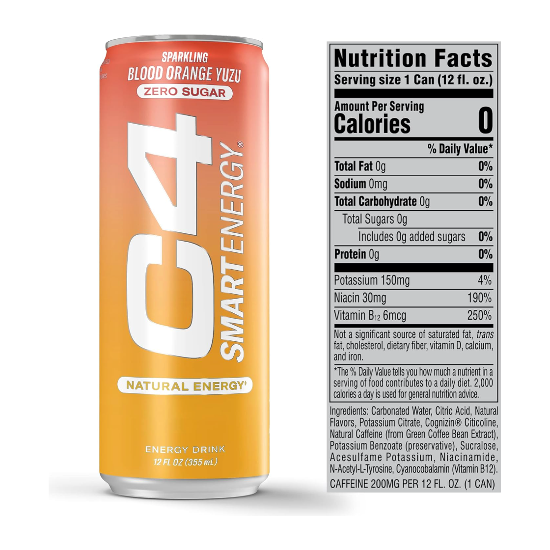 C4 Energy Smart Bebida Pack 12 Latas - Suplefit Mx