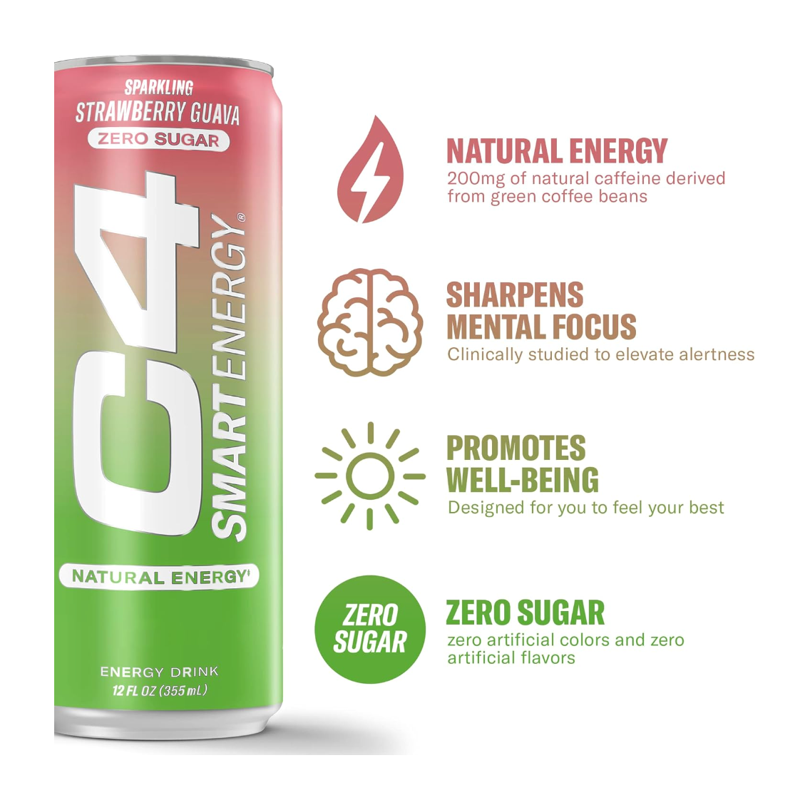 C4 Energy Smart Bebida Pack 12 Latas - Suplefit Mx