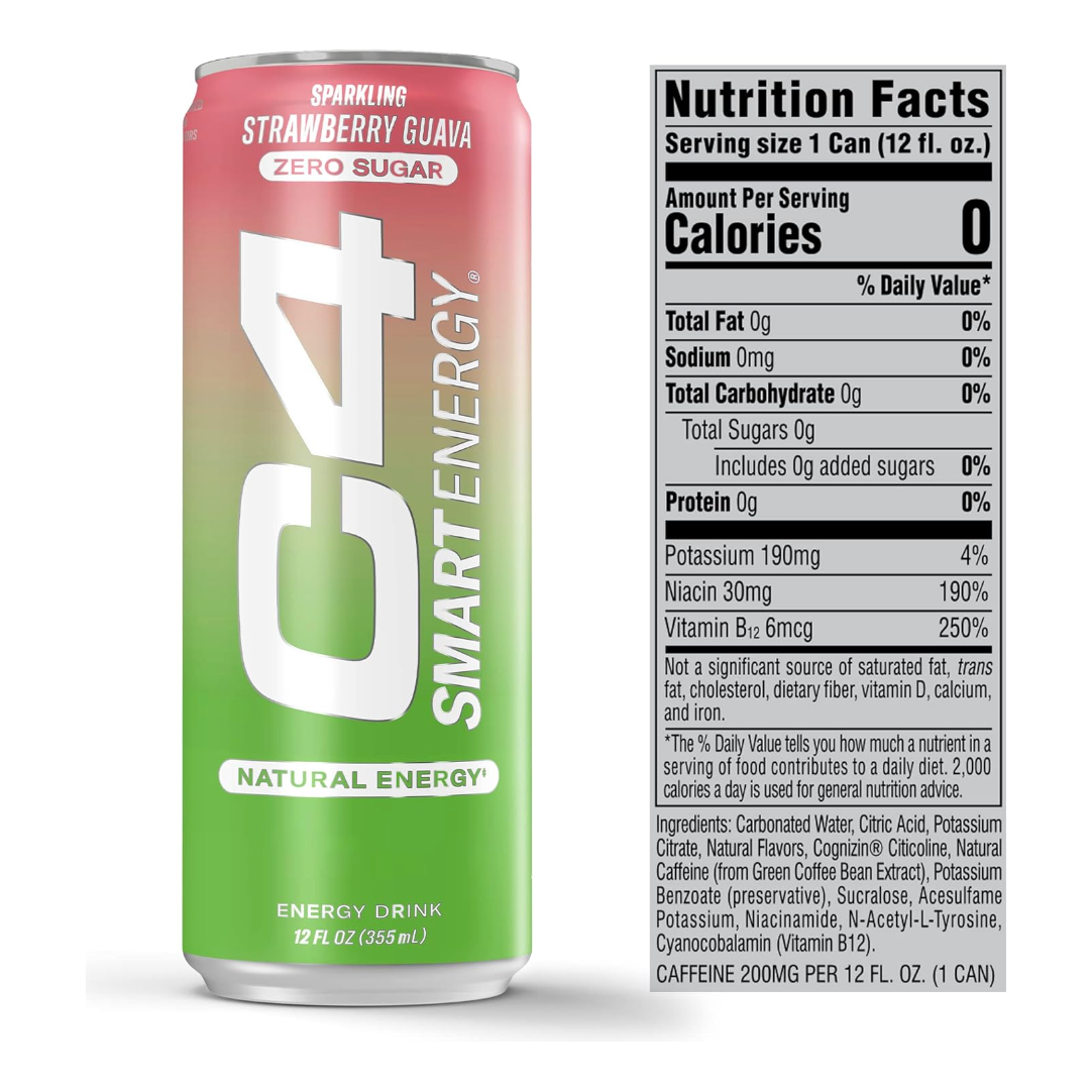 C4 Energy Smart Bebida Pack 12 Latas - Suplefit Mx