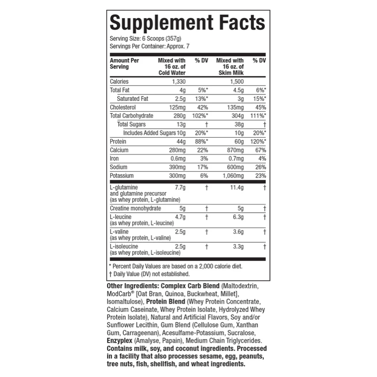 100% MASS GAINER 5LB
