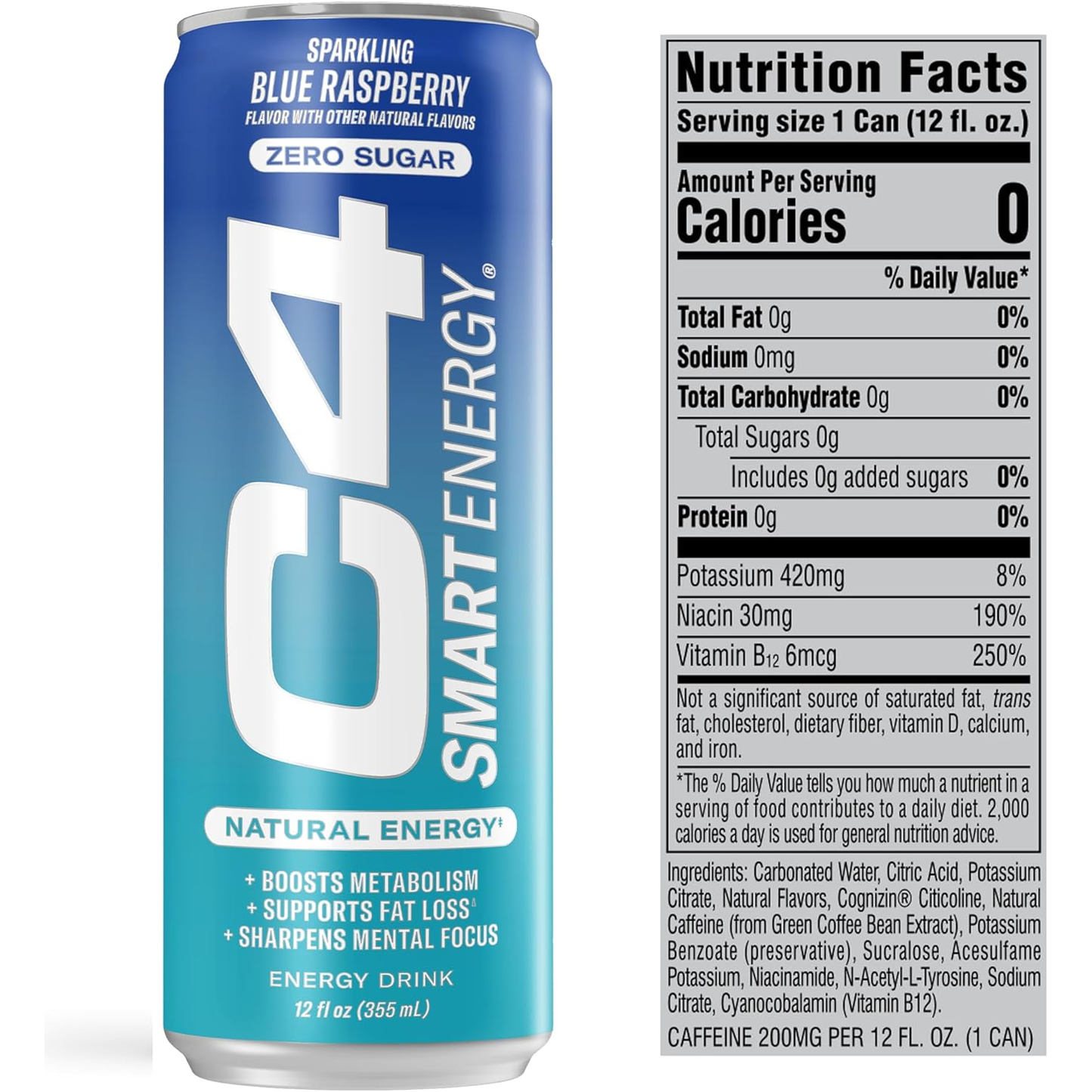 C4 Energy Smart Bebida Pack 12 Latas - Suplefit Mx