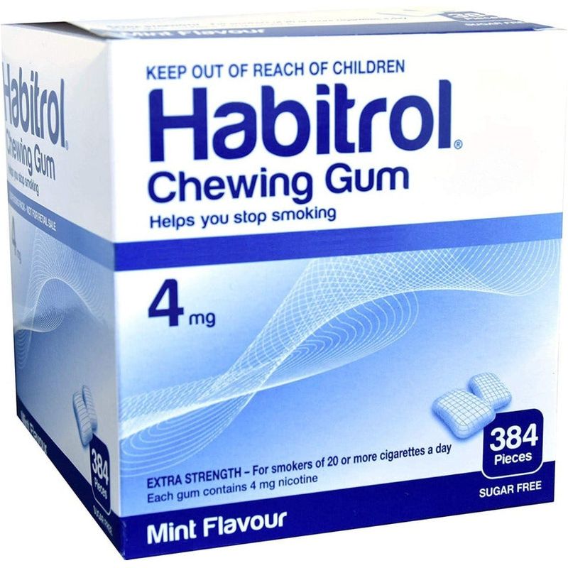 Chicles Habitrol 384 Piezas Nicotina 4mg Dejar De Fumar F8 - Suplefit Mx