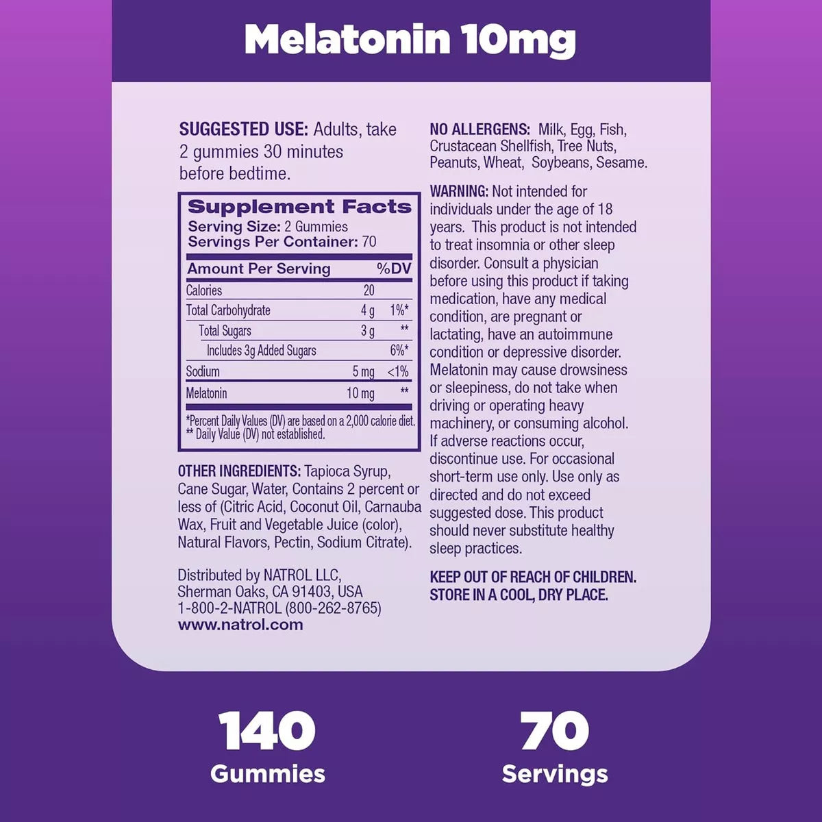 Melatonina 10 mg
