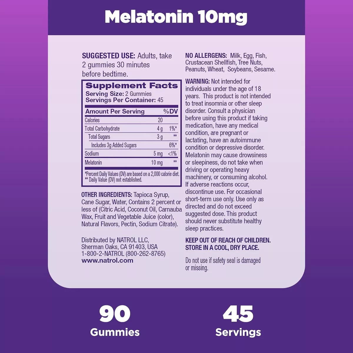 Melatonina 10 mg