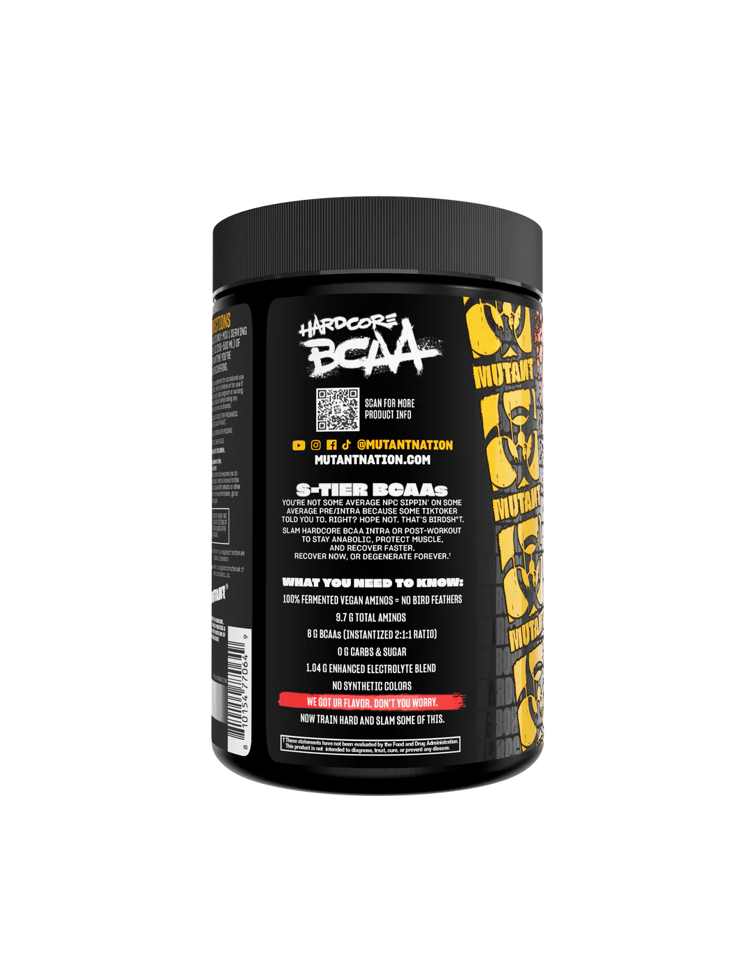 Aminoacidos Esenciales Mutant Hardcore BCAA 30 servicios