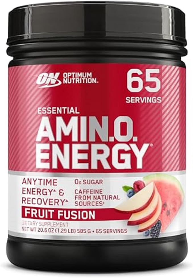BCAA + CAFEÍNA OPTIMUM NUTRITION AMIN.O. ENERGY FRUIT FUSION - 65 SERVICIOS