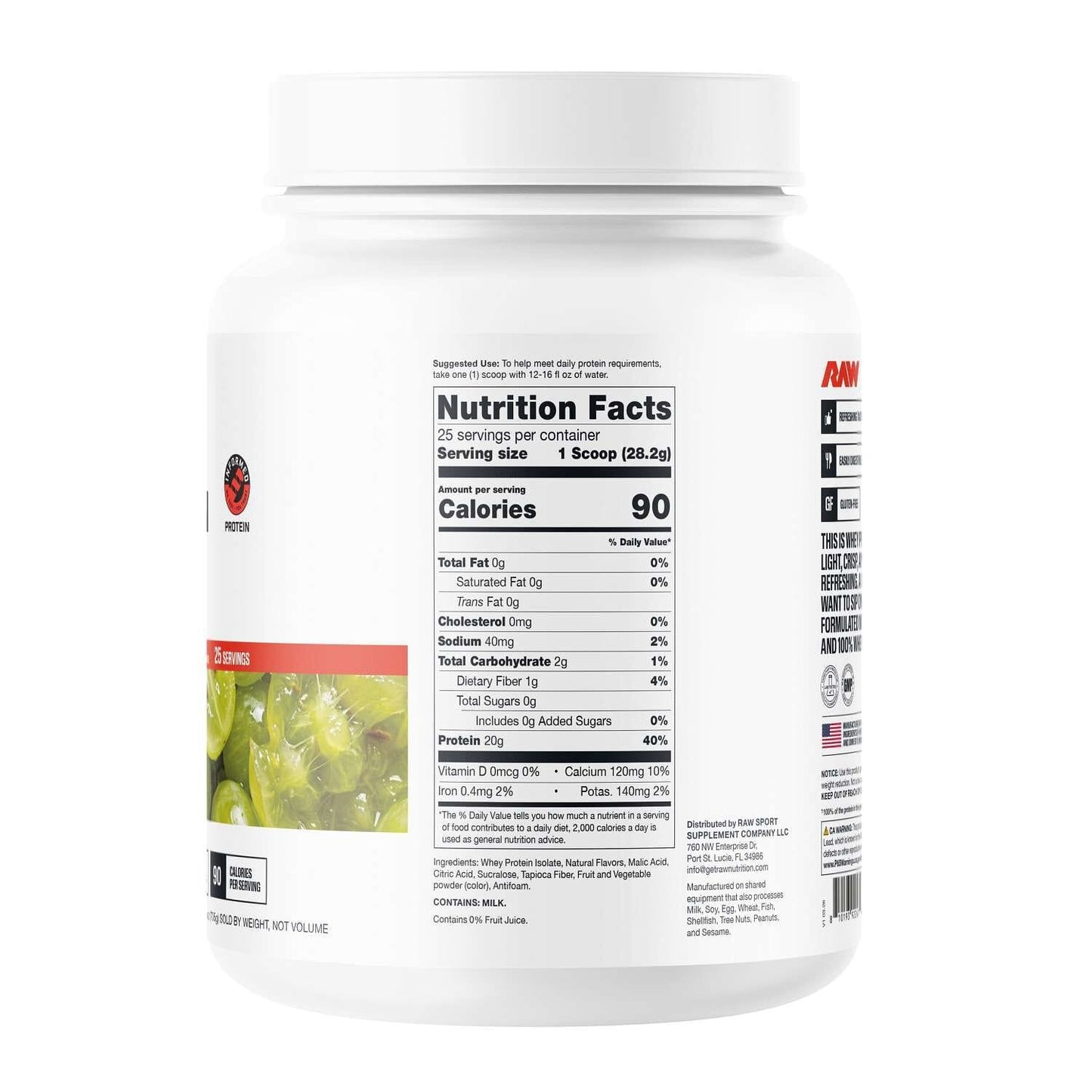 PROTEINA RAW CLEAR WHEY 25 SERVICIOS