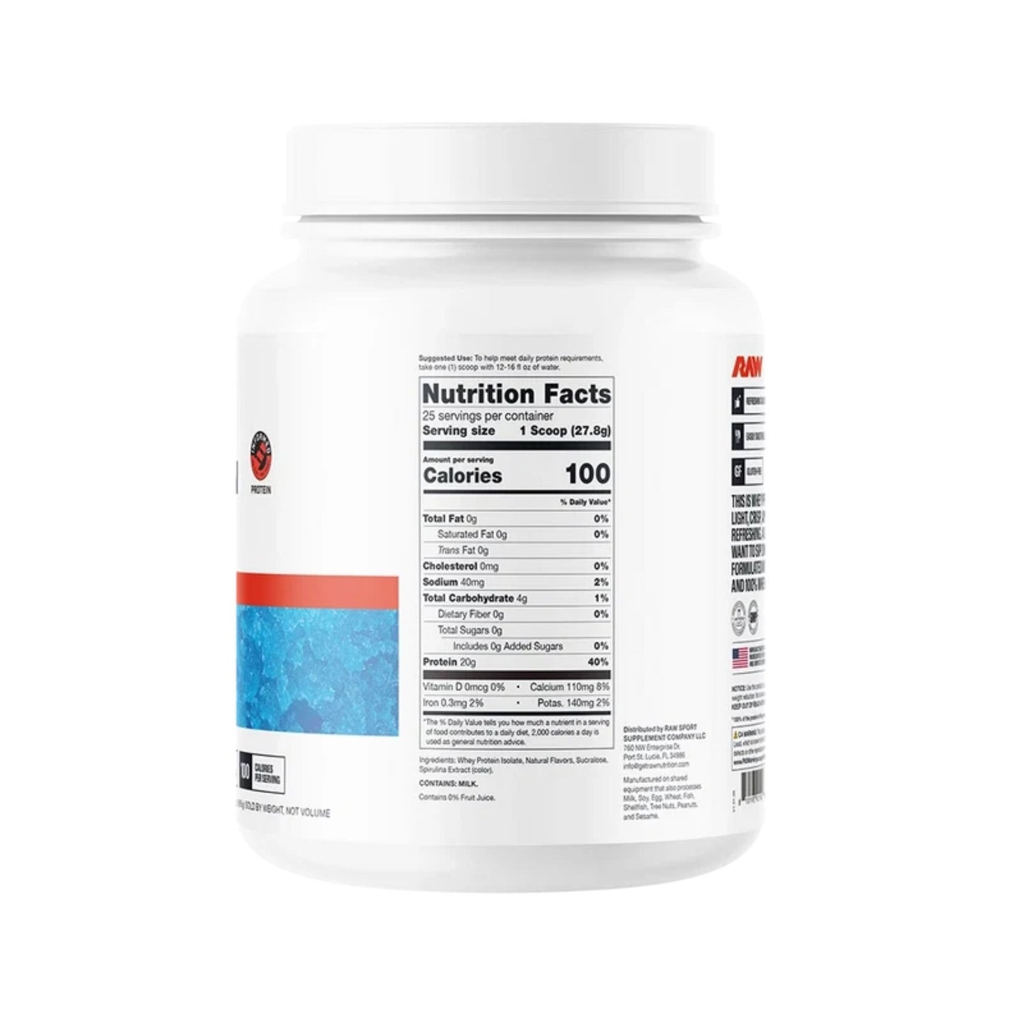 PROTEINA RAW CLEAR WHEY 25 SERVICIOS