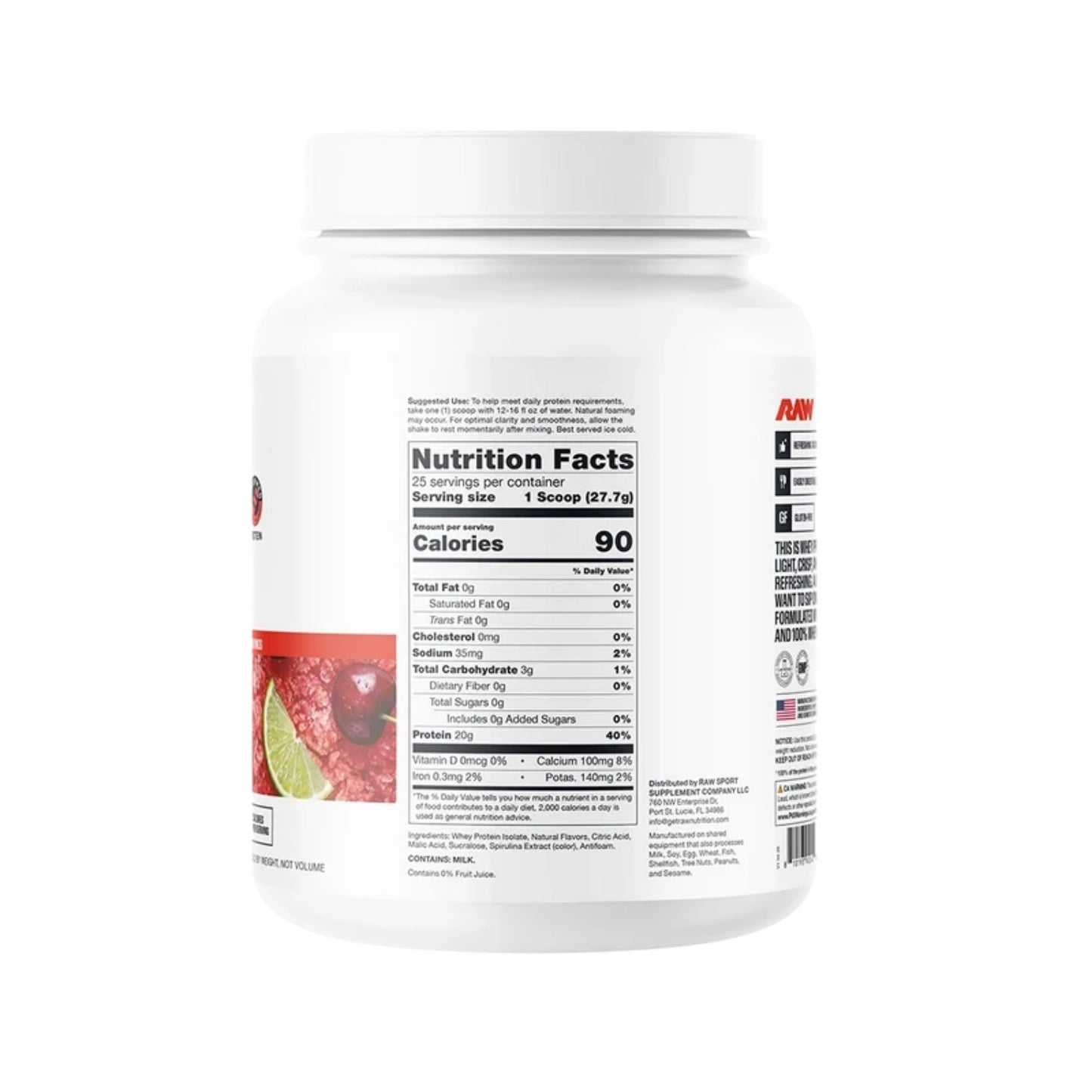 PROTEINA RAW CLEAR WHEY 25 SERVICIOS