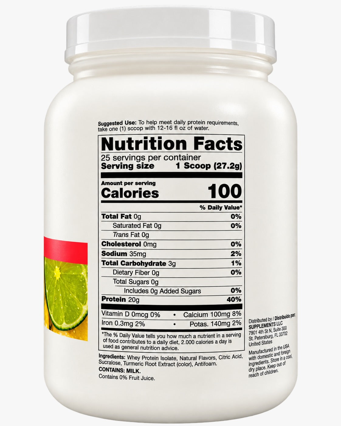 PROTEINA RAW CLEAR WHEY 25 SERVICIOS