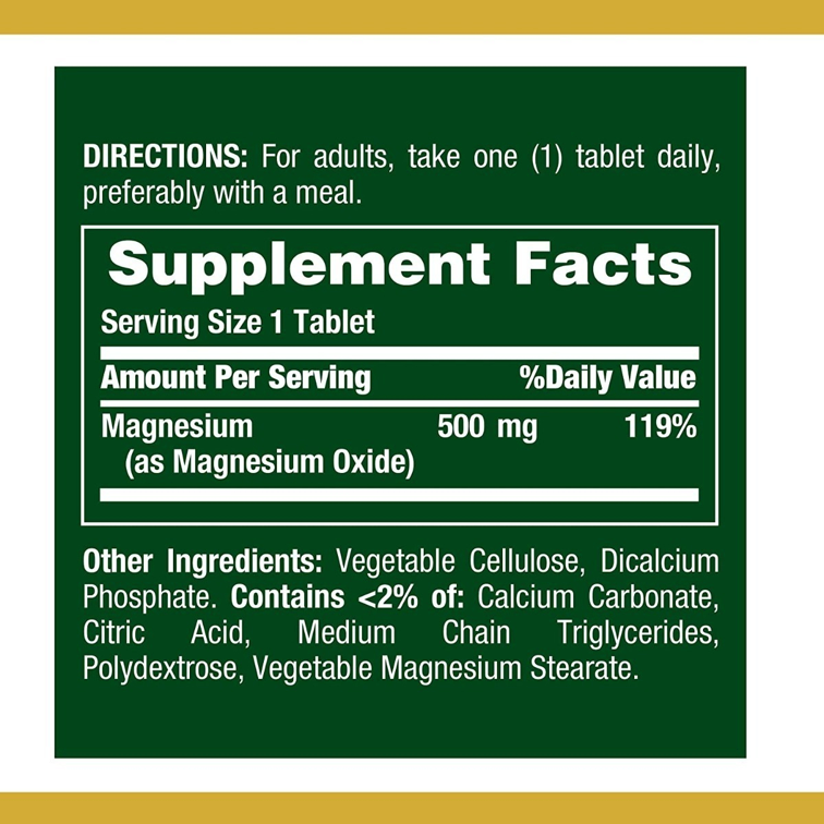 Magnesio 500mg - Suplefit Mx
