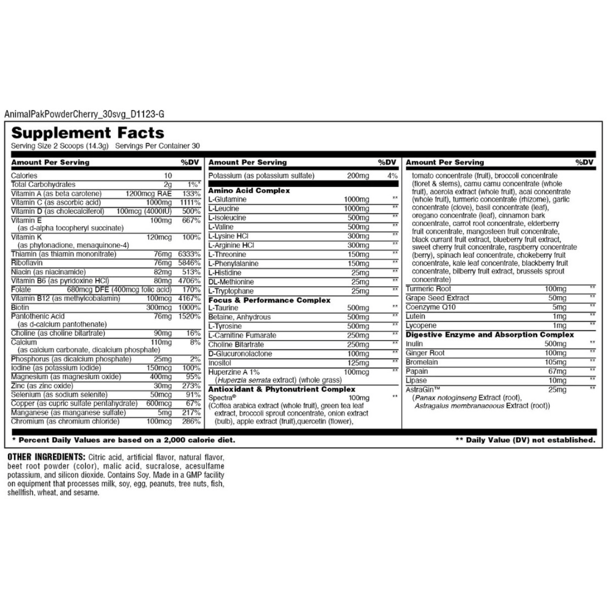 Animal Pak Powder - Suplefit Mx