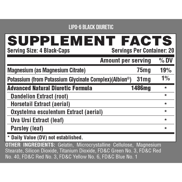 Lipo-6 Black Diuretic - Suplefit Mx