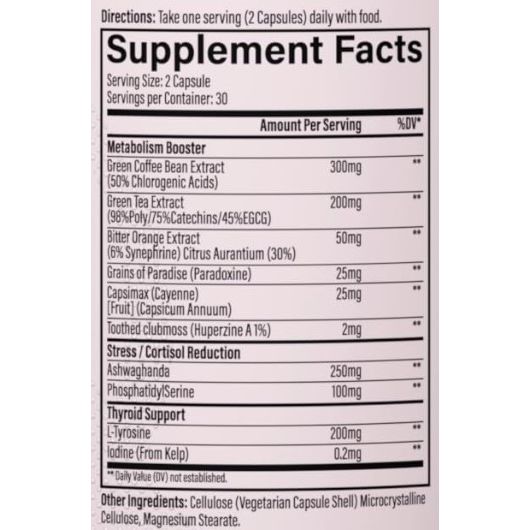 FAT BURNER PREMIUM THERMOGENIC 60 CAPSULAS - Suplefit Mx