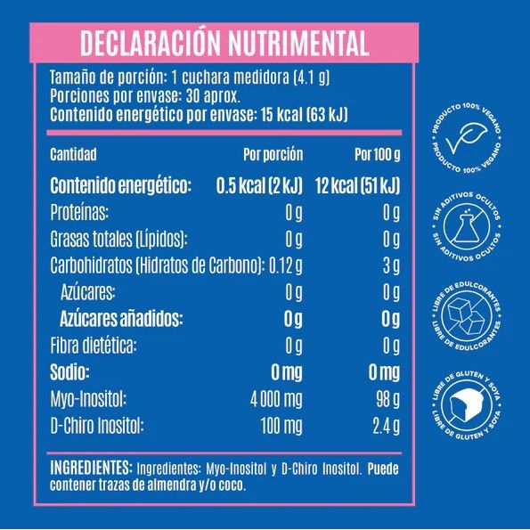 MYO & D-CHIRO INOSITOL EN POLVO - Suplefit Mx