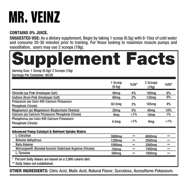 MR VEINZ 40/20 SERV - Suplefit Mx