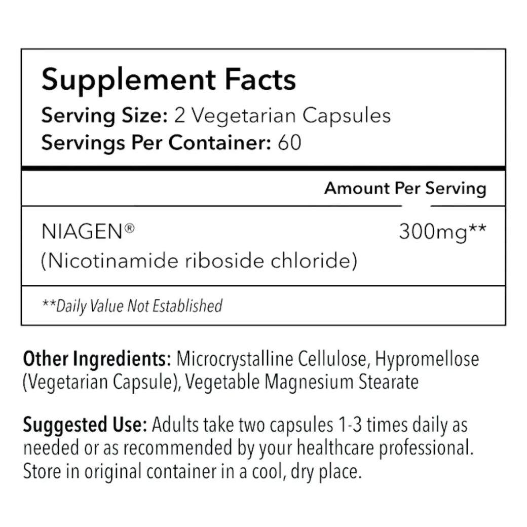 TRU NIAGEN NAD+ BOOSTER 300 MG 120 CAPSULAS - Suplefit Mx