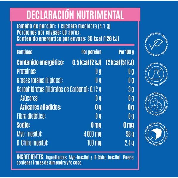 MYO & D-CHIRO INOSITOL EN POLVO - Suplefit Mx