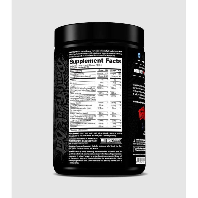 Pro Series Infinite Pre-Workout Andrei Deiu 40 servicios