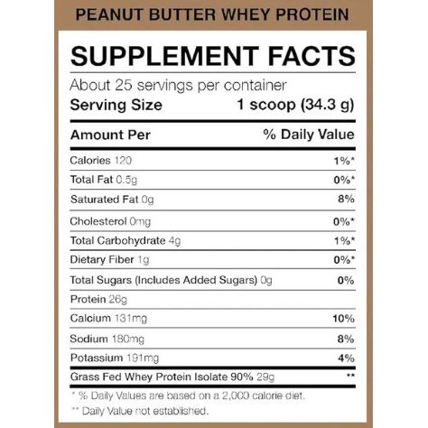 Grass Fed Whey Isolate Protein 25 Servicios - Suplefit Mx