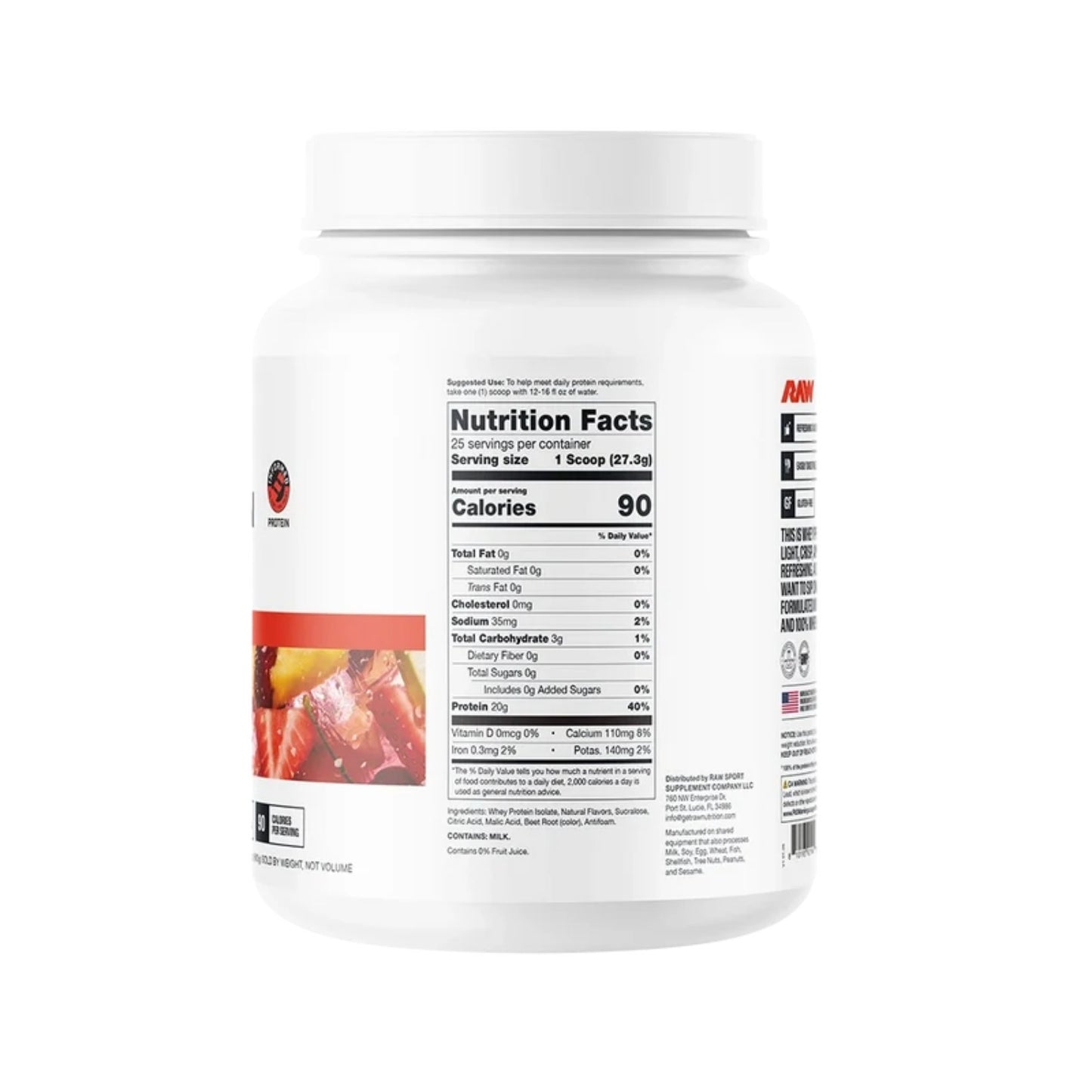 PROTEINA RAW CLEAR WHEY 25 SERVICIOS