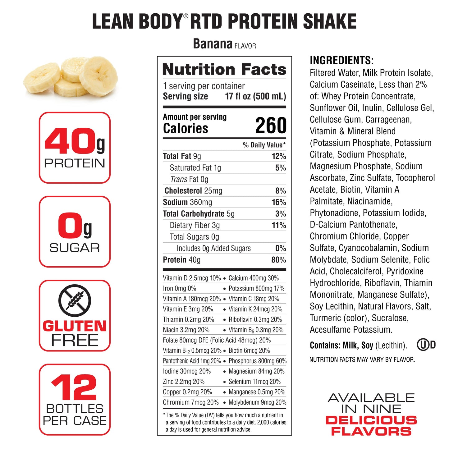 Lean Body Ready Bebida De Proteína 12 Pack 17 Oz - Suplefit Mx