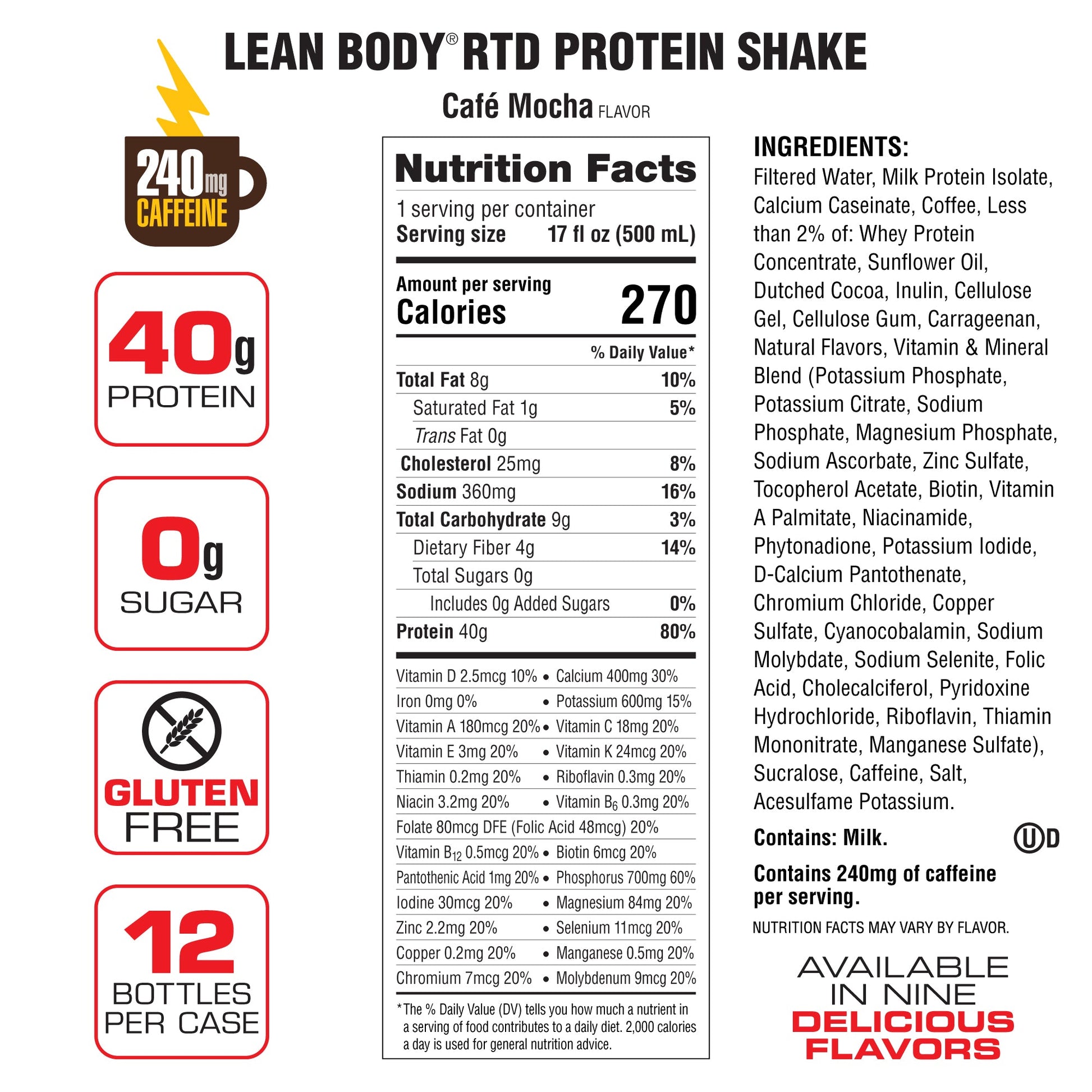 Lean Body Ready Bebida De Proteína 12 Pack 17 Oz - Suplefit Mx
