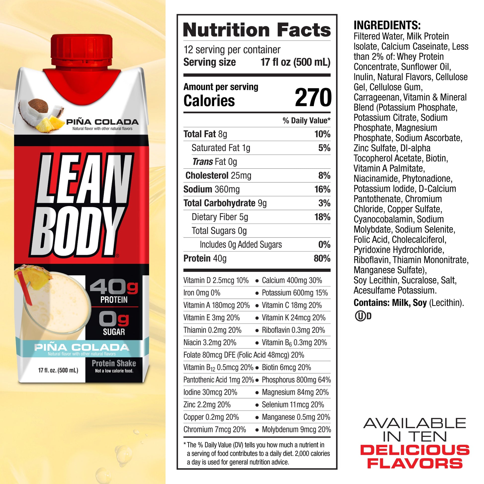 Lean Body Ready Bebida De Proteína 12 Pack 17 Oz - Suplefit Mx