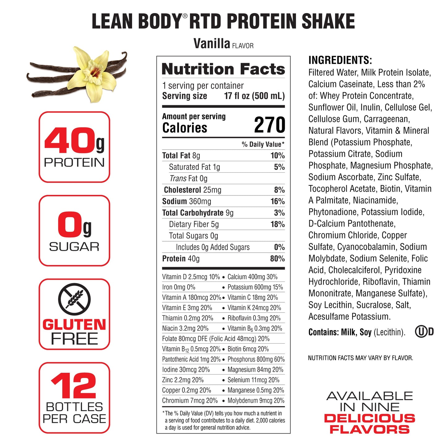 Lean Body Ready Bebida De Proteína 12 Pack 17 Oz - Suplefit Mx