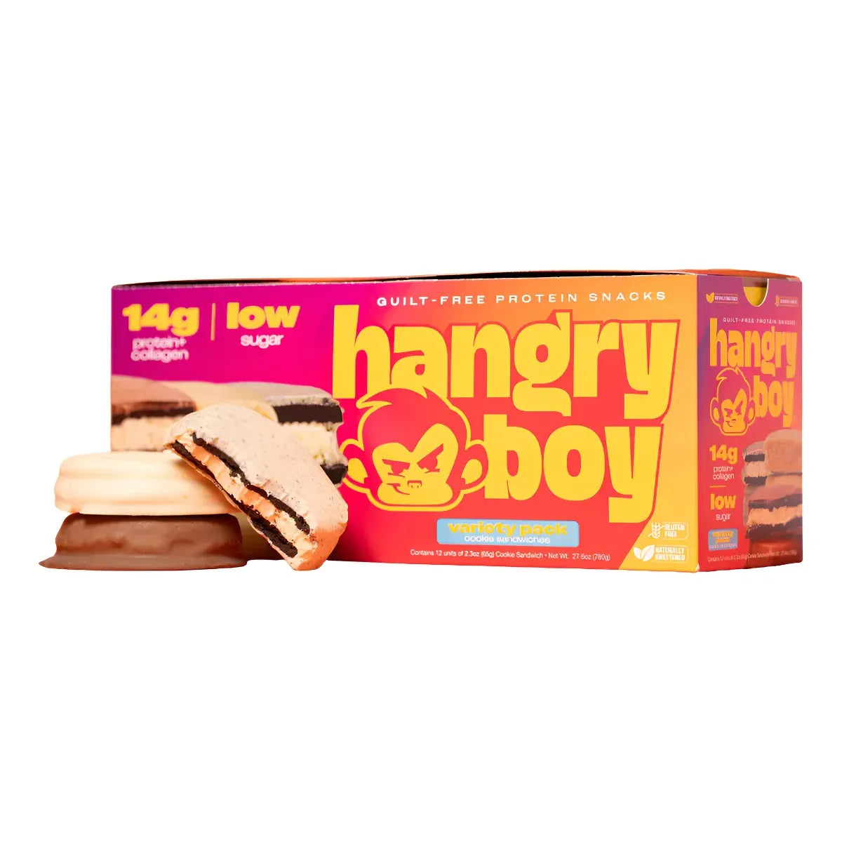 Galleta Sandwich Hangry Boy 12 Pack 65gr - Suplefit Mx