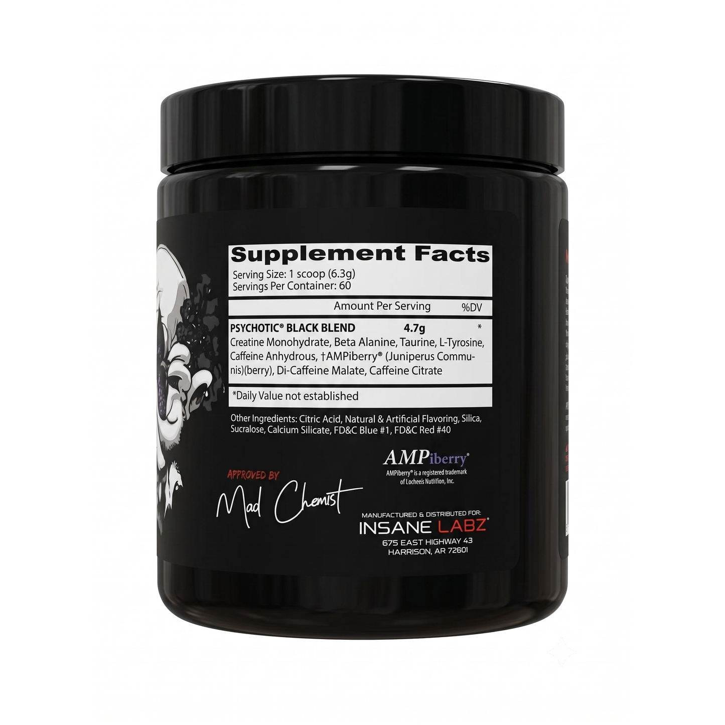 PRE-ENTRENO PSYCHOTIC BLACK 60 SERVICIOS - Suplefit Mx
