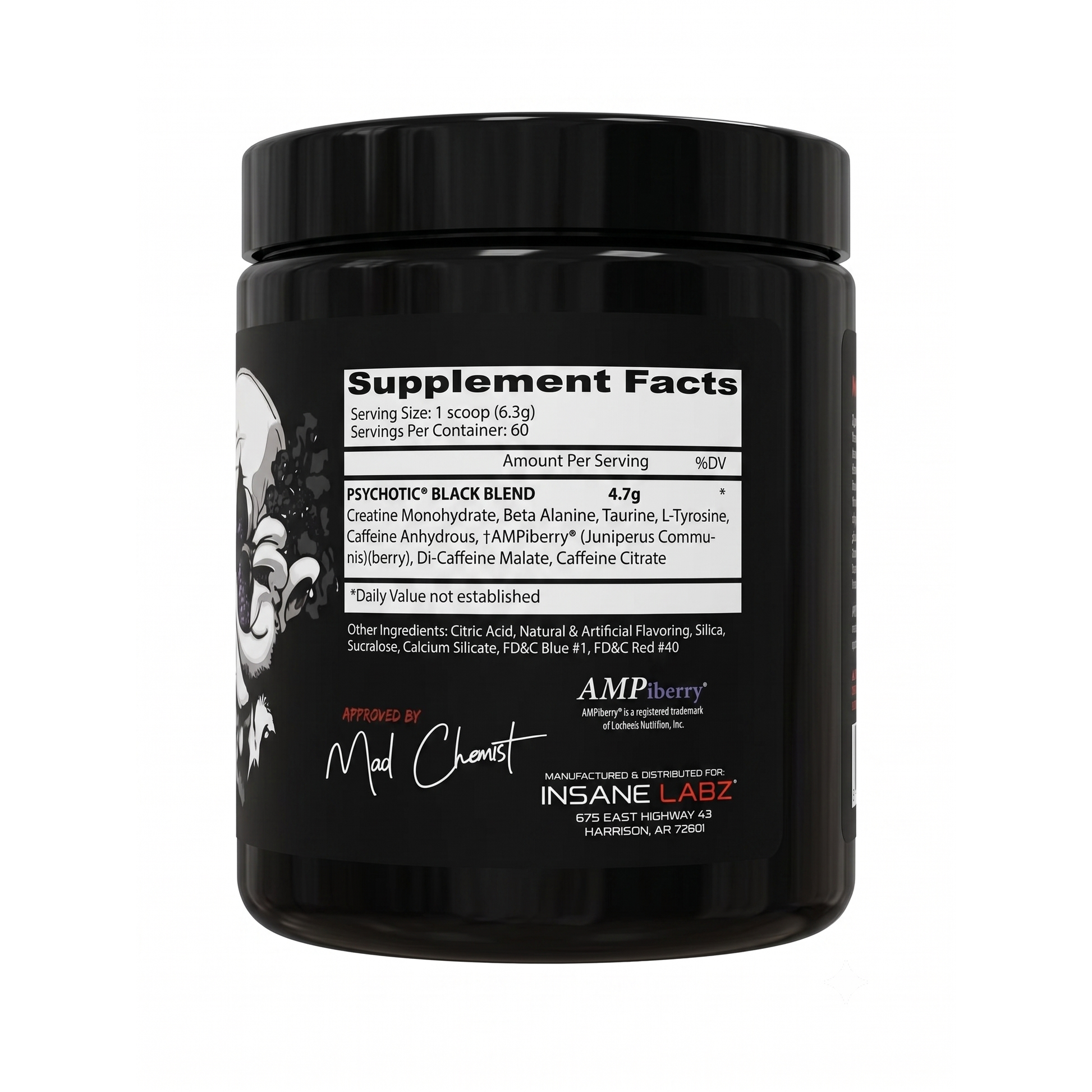 PRE-ENTRENO PSYCHOTIC BLACK 60 SERVICIOS - Suplefit Mx
