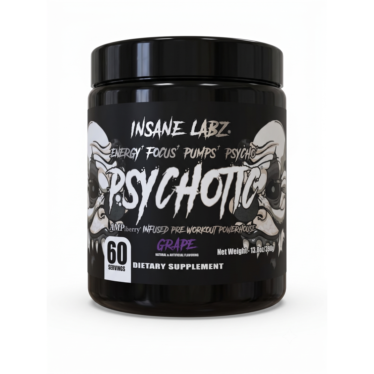 PRE-ENTRENO PSYCHOTIC BLACK 60 SERVICIOS - Suplefit Mx