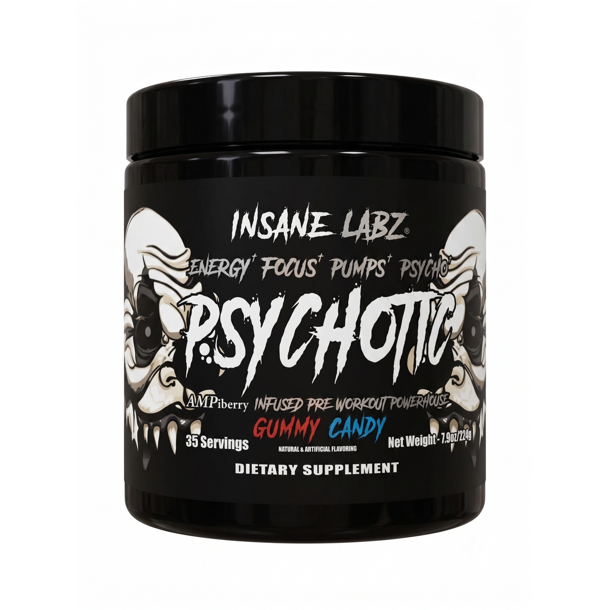 Pre Entreno Insane Labz Psychotic Black 35 Serv - Suplefit Mx