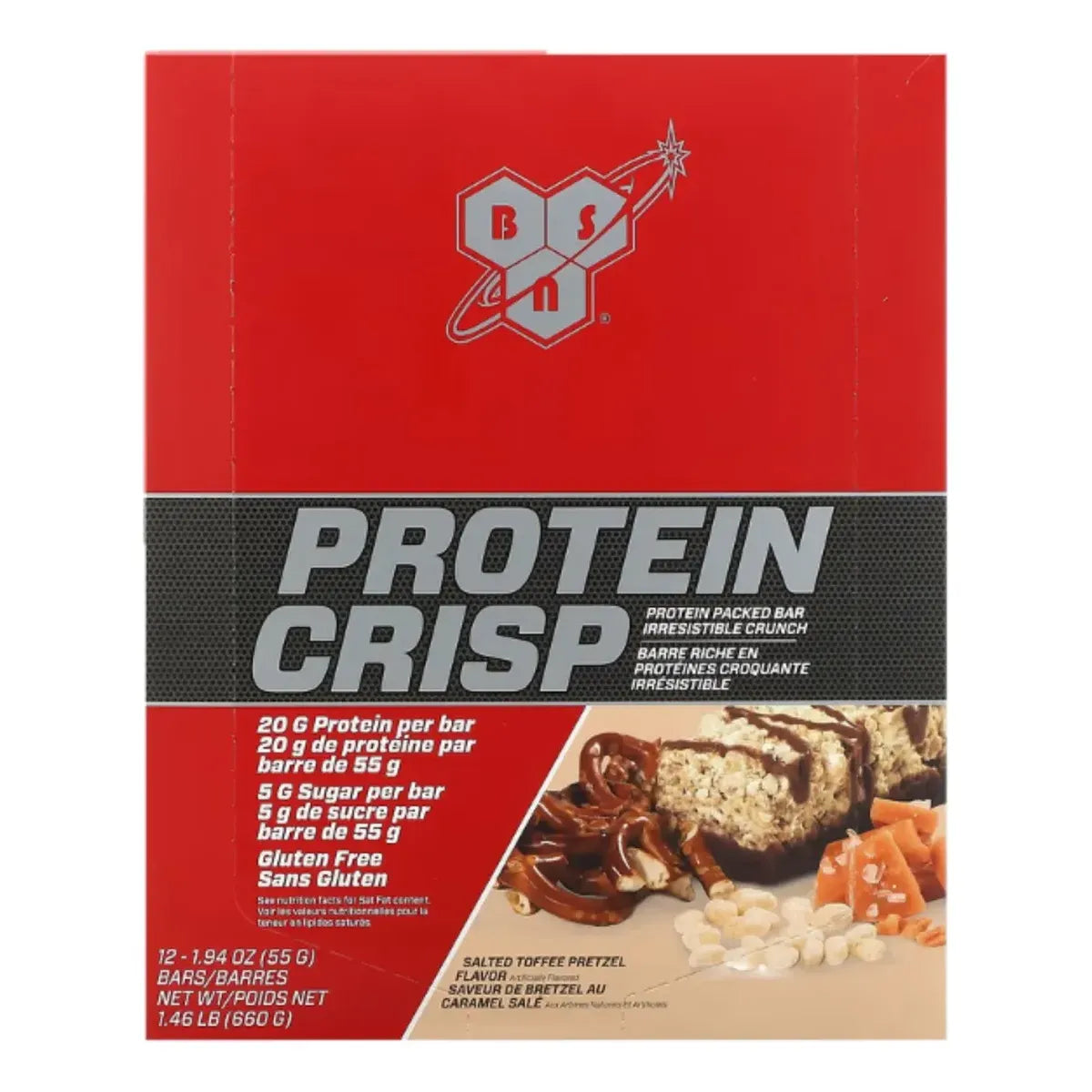 BARRA PROTEICA BSN PROTEIN CRISP 12 PACK - Suplefit Mx