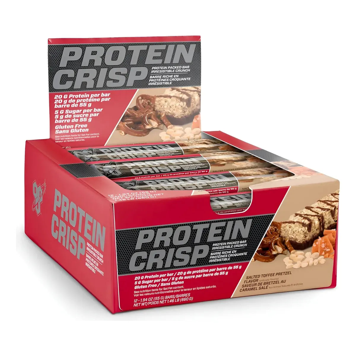 BARRA PROTEICA BSN PROTEIN CRISP 12 PACK - Suplefit Mx