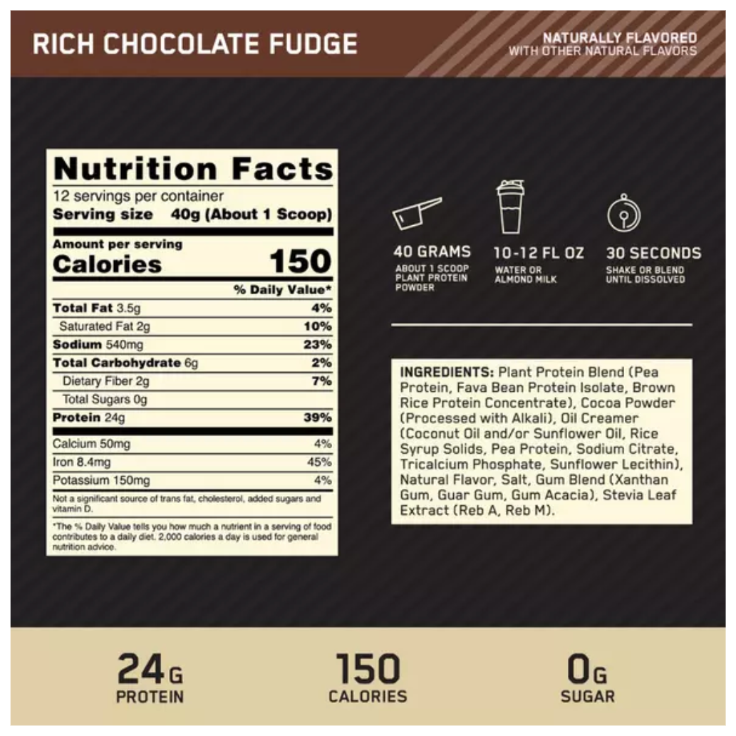 Gold Standard 100% Plant 1.06lb - Suplefit Mx