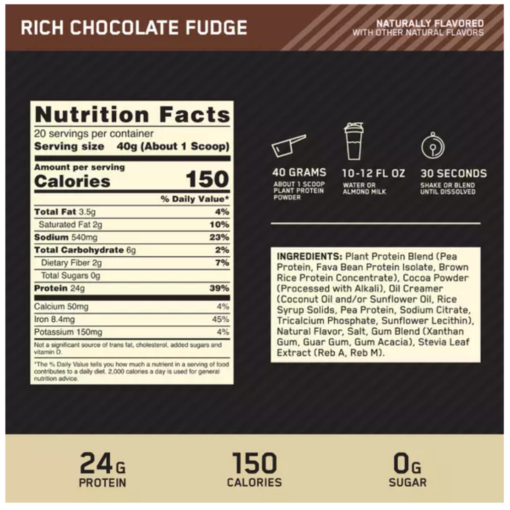 Gold Standard 100% Plant 1.63lb - Suplefit Mx