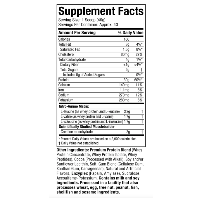 Nitro Tech Whey Protein 10LB