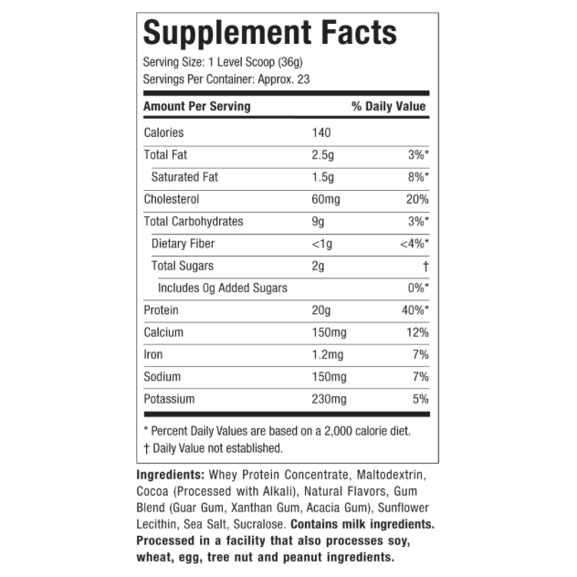 GRASS-FED 100% WHEY PROTEIN 2LB