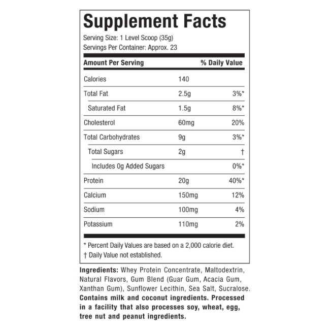 GRASS-FED 100% WHEY PROTEIN 2LB