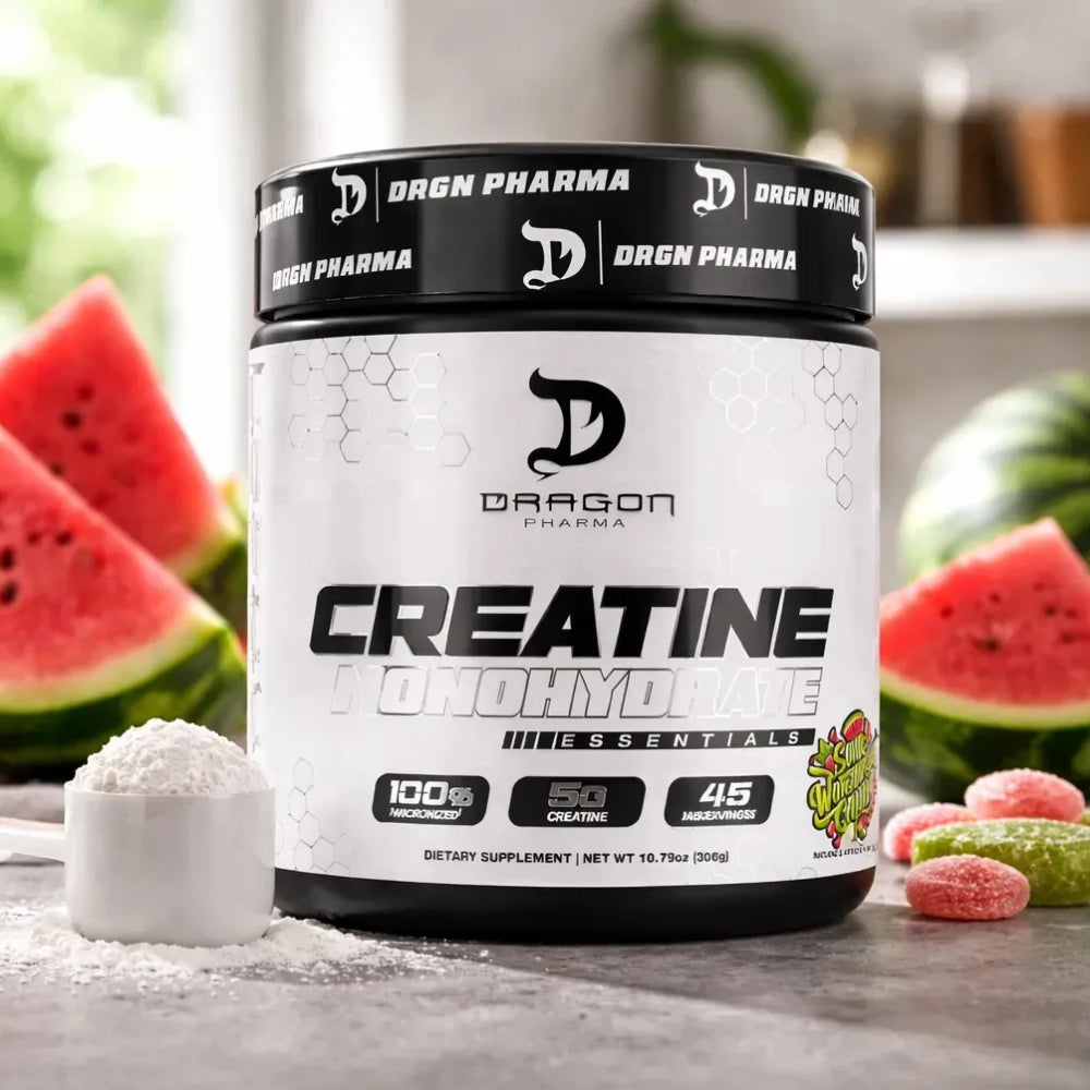 Creatina Dragon Pharma Monohidratada 100% Micronizada Saborizada 45 servicios