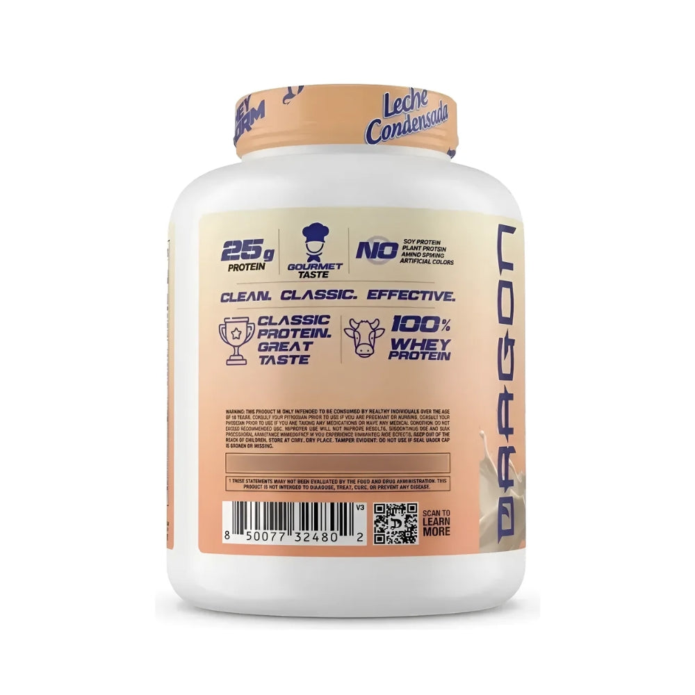 Proteina Dragon Pharma WheyPhorm 4.04lb Sabor Leche Condensada Edicion Especial Ismael Martinez